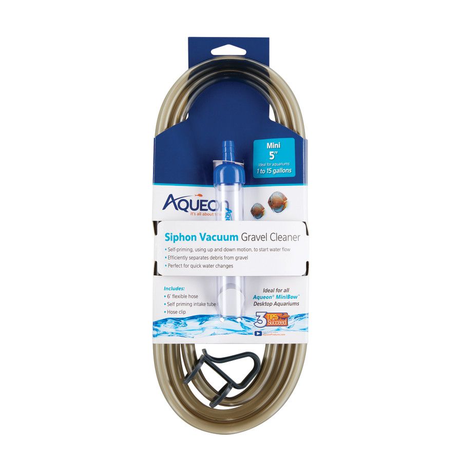Aqueon Aquarium Siphon Vacuum Gravel Cleaner No Bulb, Mini - 5 in