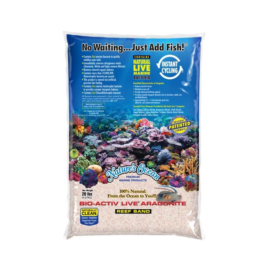 Nature&#39;s Ocean Bio-Activ Live Aragonite Samoa Live Sand 20 lb