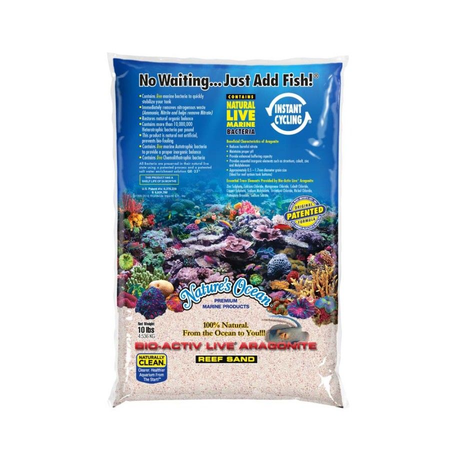 Nature&#39;s Ocean Bio-Activ Live Aragonite Samoa Live Sand 10 lb