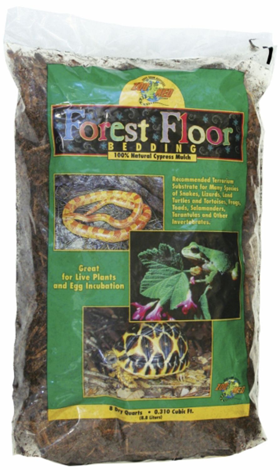 Zoo Med Forest Floor Natural Cypress Mulch Bedding Substrate Brown, 8 qt