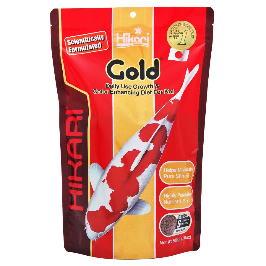 Hikari Gold Color Enhancing Pellet Fish Food for Koi and Pond Fishes 17.6 oz, Mini