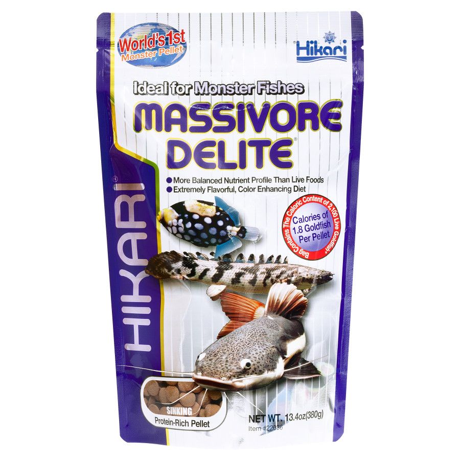 Hikari Massivore Delite Carnivore Pellets Fish Food 13.4 oz, LG