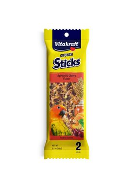 Vitakraft Crunch Sticks Apricot &amp; Cherry Flavor Conure Treat 3.5 oz, 2 ct
