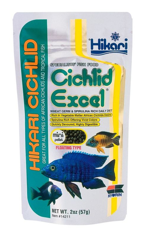 Hikari Cichlid Excel Pellets Fish Food 2 oz, Mini