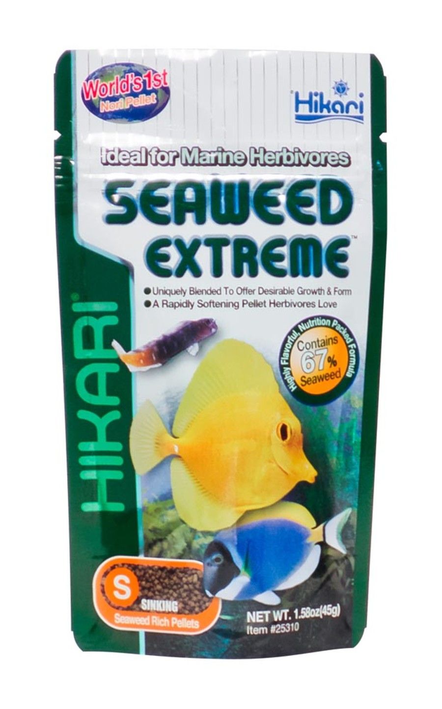 Hikari Seaweed Extreme Pellets Fish Food 1.58 oz, SM