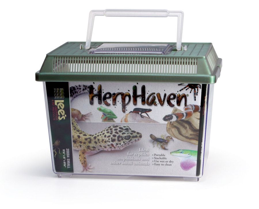 Lee&#39;s HerpHaven Carrier for Reptiles &amp; Amphibians Black, SM