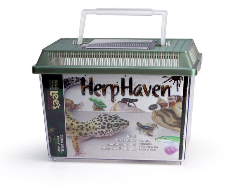 Lee&#39;s HerpHaven Carrier for Reptiles &amp; Amphibians Black, SM