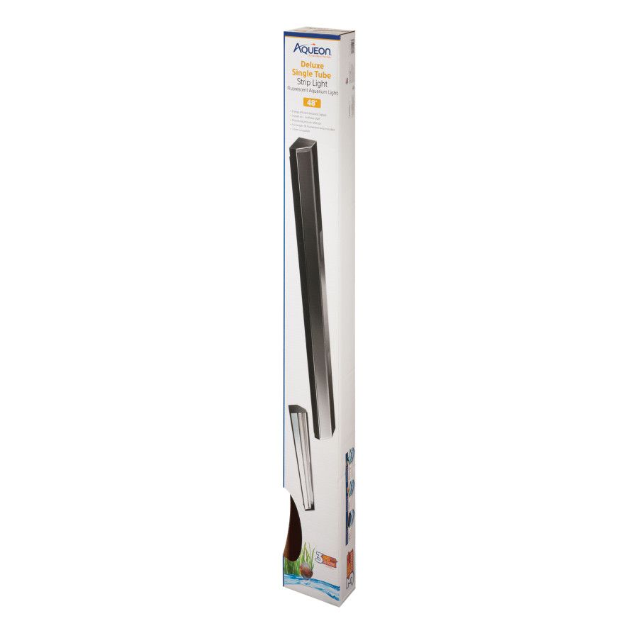 Aqueon T8 Fluorescent Strip Lights Black, 1ea/48 in