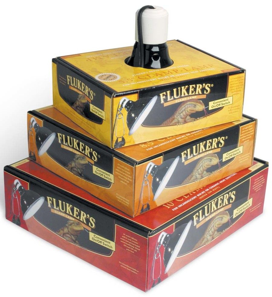Fluker&#39;s Repta-Clamp Lamp with Switch Black, 8.5 in
