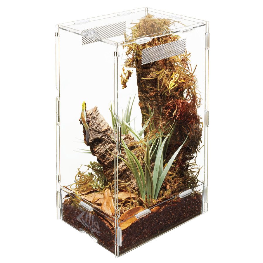 Zilla Micro Habitat Terrariums with Locking Latch Arboreal Large