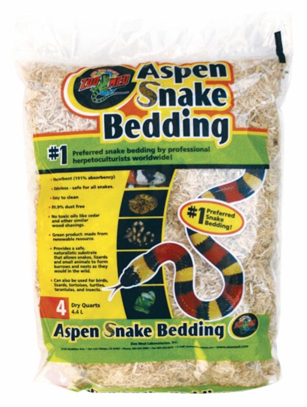 Zoo Med Aspen Snake Bedding Tan, 1ea/4 qt