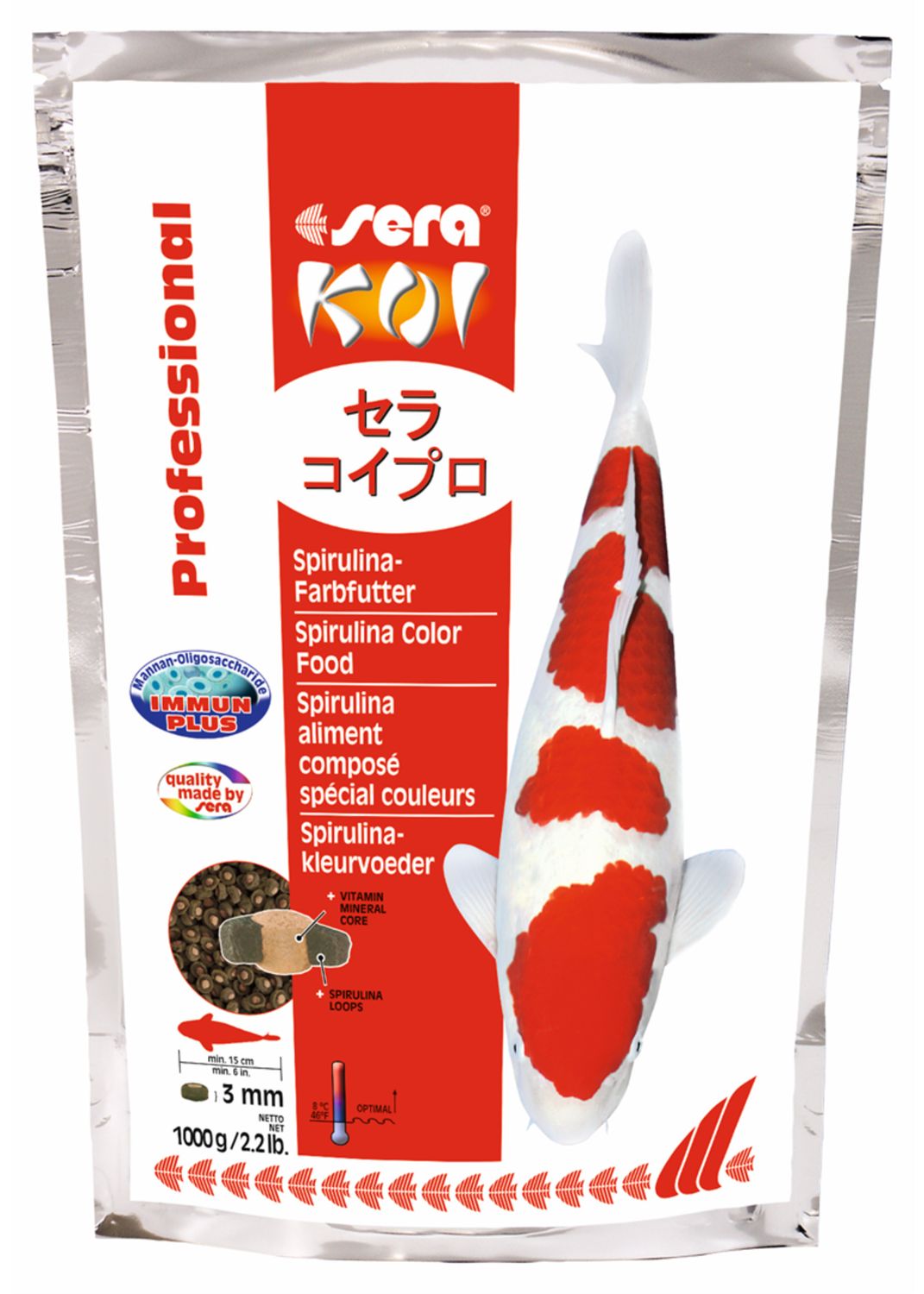 Sera KOI PROFFESIONAL SPIRULINA COLOR 1000 G