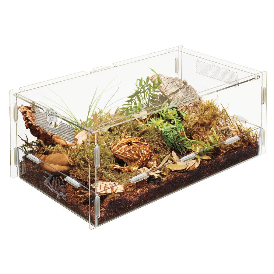 Zilla Micro Habitat Terrariums with Locking Latch Terrestrial Large