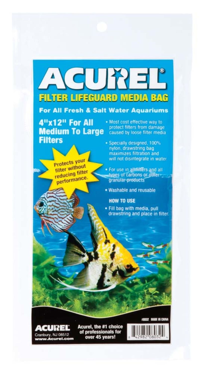 Acurel Filter Lifeguard Media Bag White, 4 In X 12 in