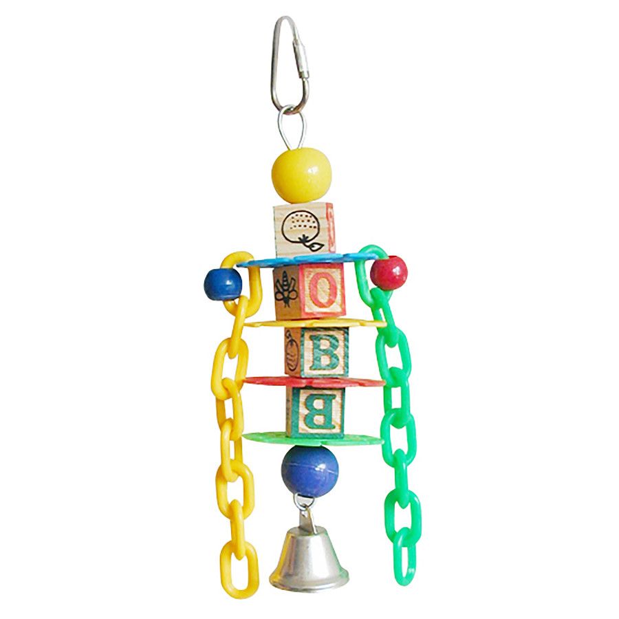 A&amp;E  Happy Beaks Leaning Blocks Bird Toy Petite