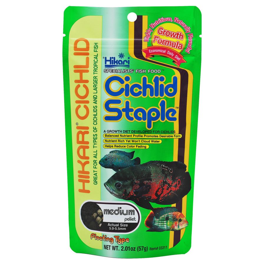 Hikari Cichlid Staple Pellets Fish Food  2 oz, MD