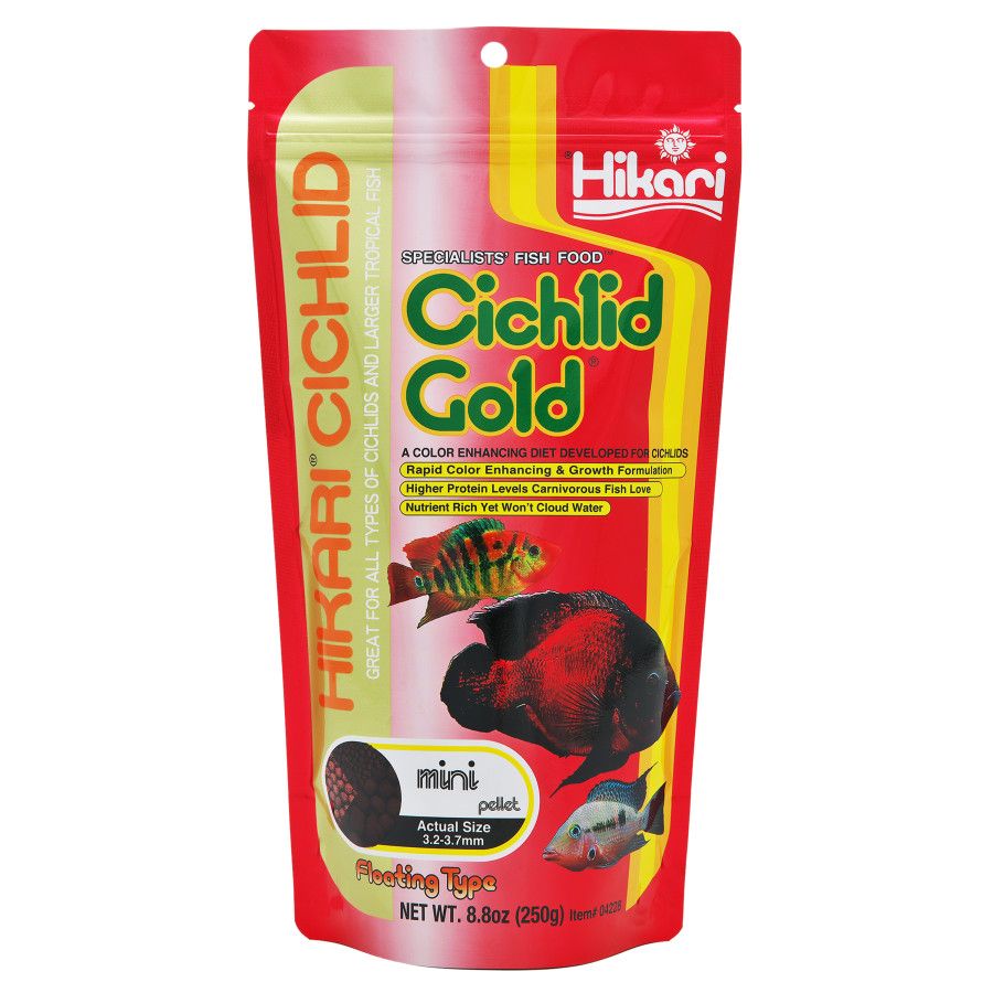 Hikari Cichlid Gold Pellets Fish Food 8.8 oz, Mini