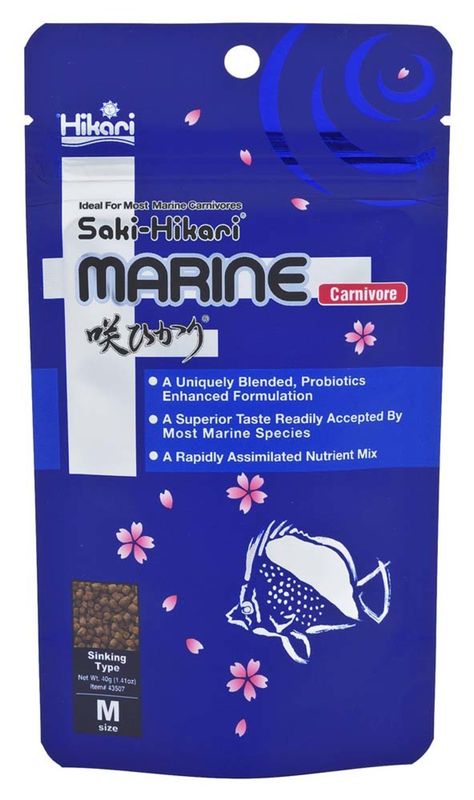 Hikari Saki-Hikari Marine Carnivore Pellets Fish Food 1.41 oz, MD