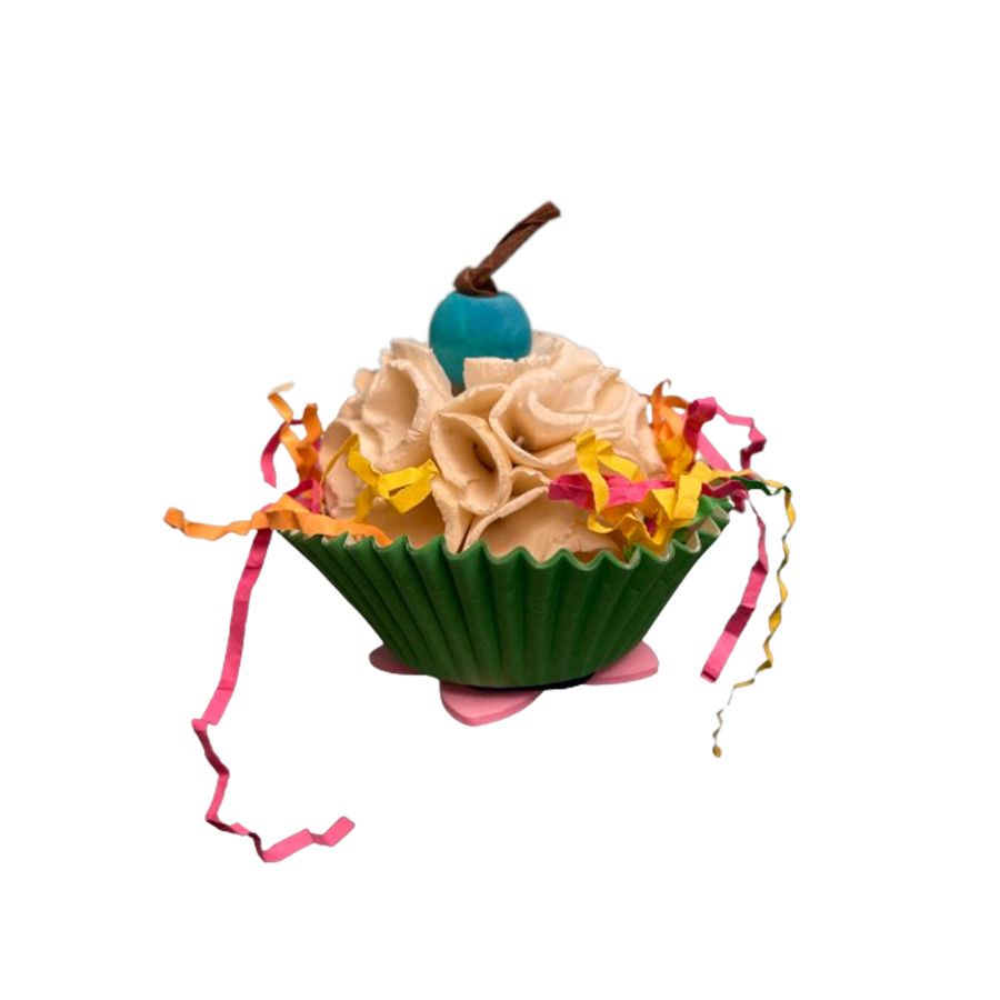 A&amp;E Cages Happy Beaks Sweet Tweets Cupcake Foot Bird Toy