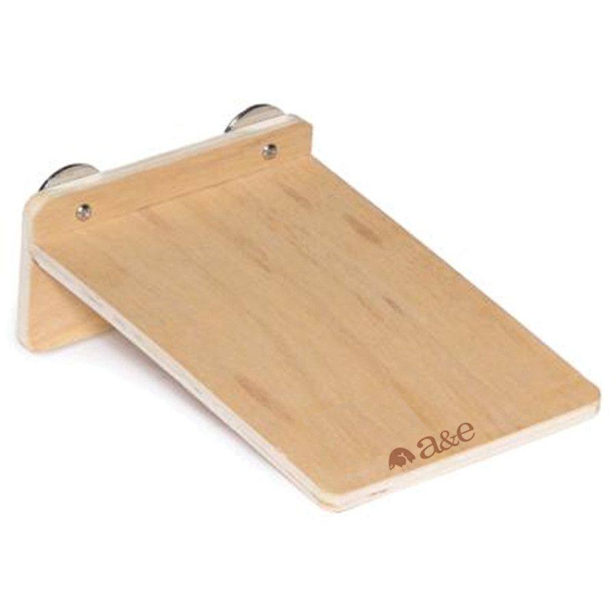 A&amp;E Cages Wooden Platform Natural Wood, LG, 12In X 8In X 3 1/4 in