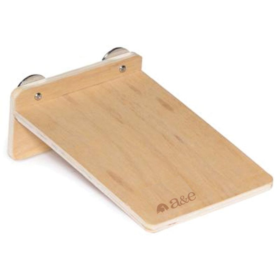 A &amp; E Cages Wooden Platform Natural Wood, SM, 8In X 6In X 3 1/4 in