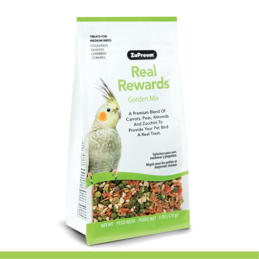 ZuPreem Real Rewards Garden Mix Bird Treats Medium Birds, 6 oz