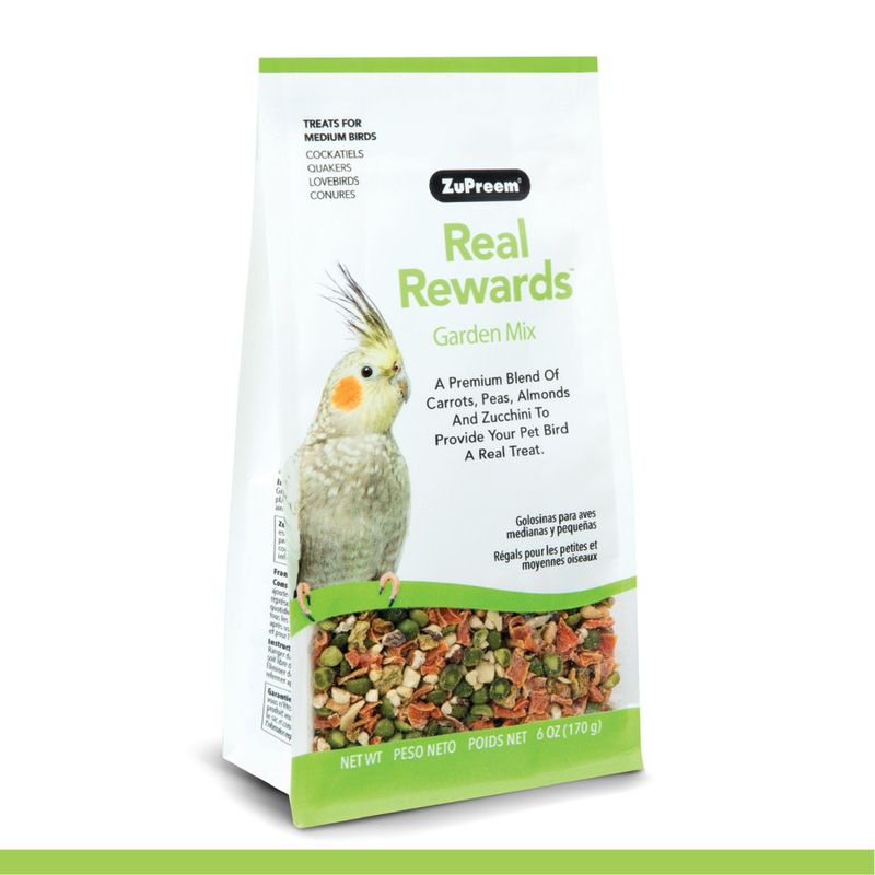 ZuPreem Real Rewards Garden Mix Bird Treats Medium Birds, 6 oz