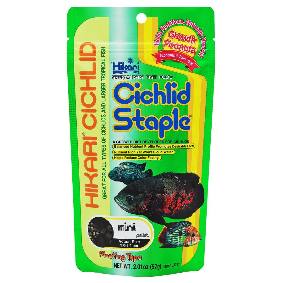 Hikari Cichlid Staple Pellets Fish Food 2 oz, Mini