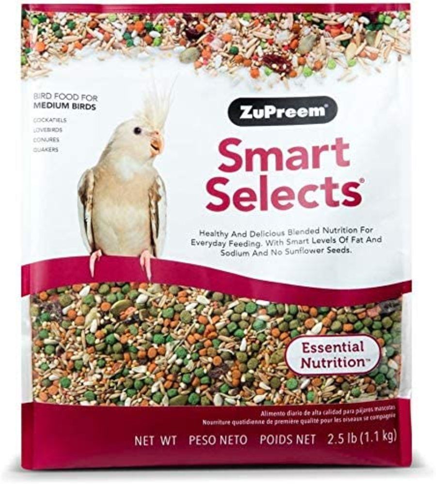 ZuPreem Smart Selects Bird Food Cockatiels &amp; Lovebirds, 2.5 lb