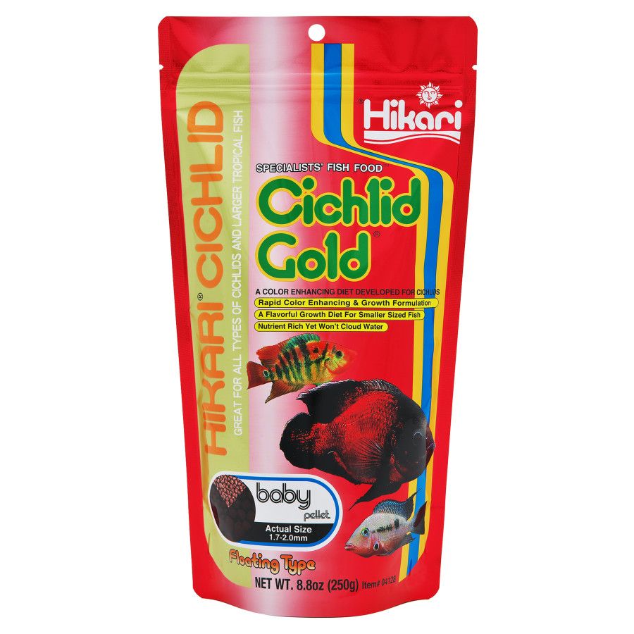 Hikari Cichlid Gold Baby Pellets Fish Food 8.8 oz, Baby