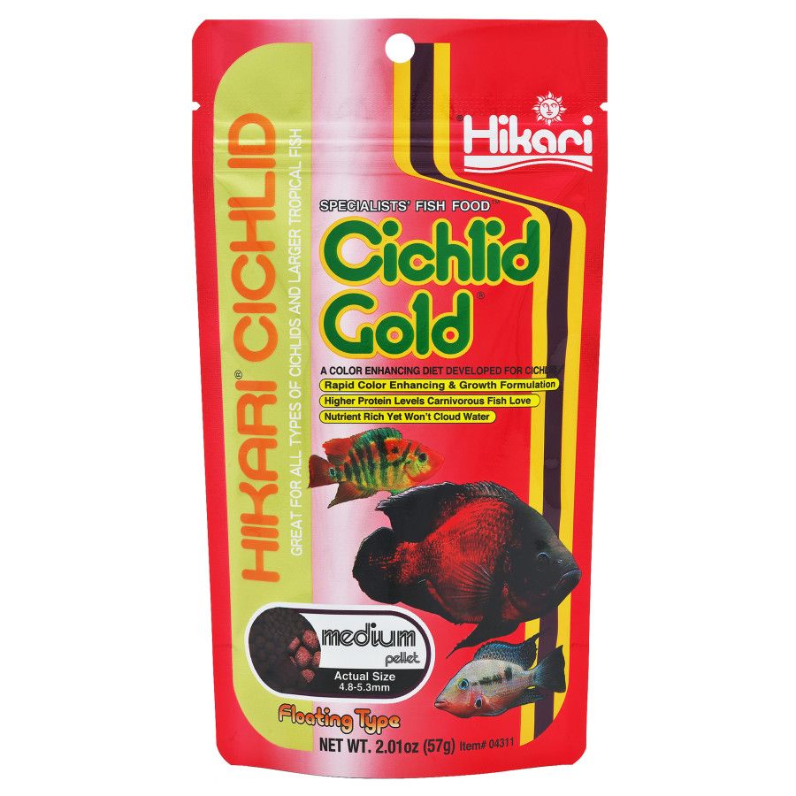 Hikari  Cichlid Gold Pellets Fish Food 2 oz, MD