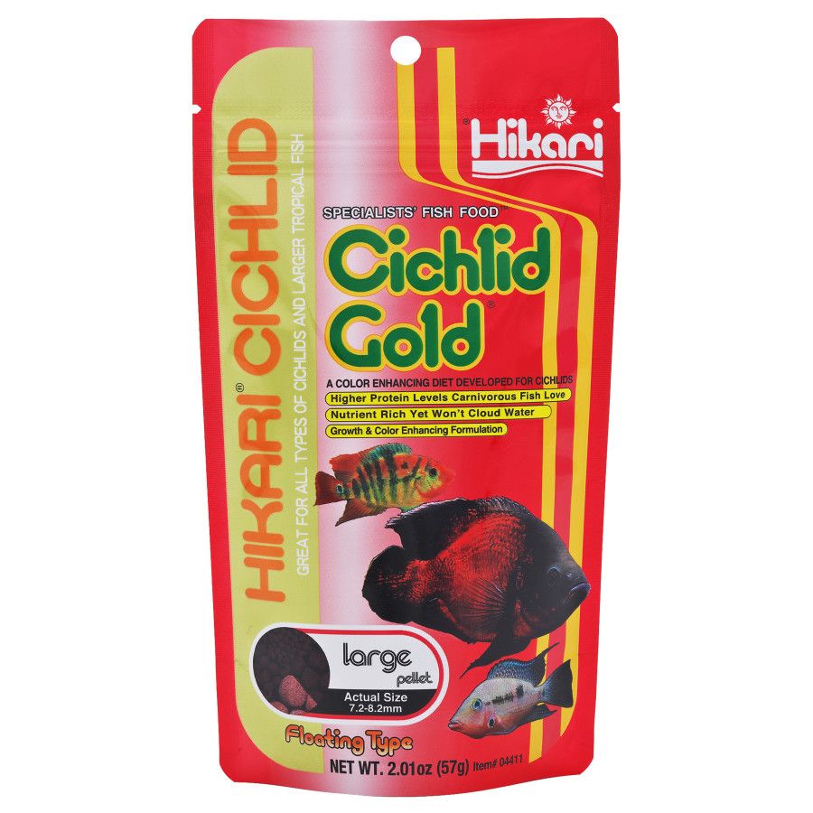 Hikari Cichlid Gold Pellets Fish Food 2 oz, LG