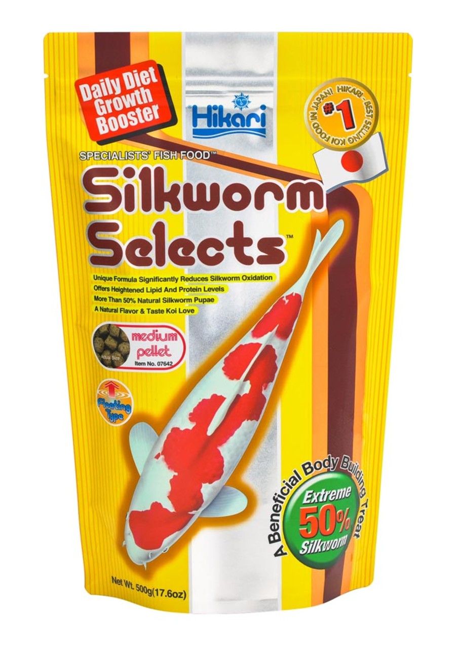 Hikari USA Silkworm Selects Color Boosting Pellet Fish Food for Koi 17.6 oz, MD