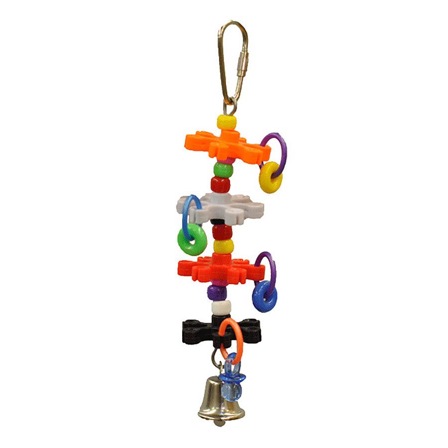 A &amp; E Cages Happy Beaks Tiny Rings &amp; Stars Bird Toy