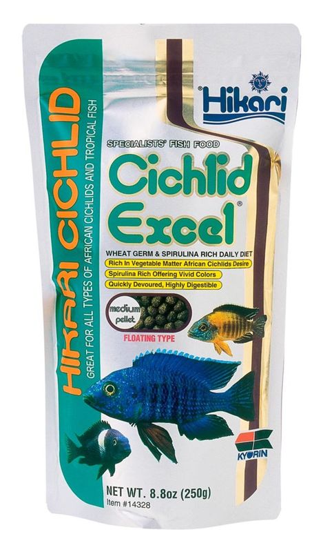 Hikari Cichlid Excel Pellets Fish Food 8.8 oz, MD