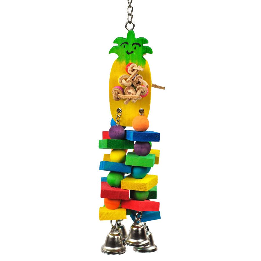 A&amp;E Cages Happy Beaks Pineapple Bird Toy SM