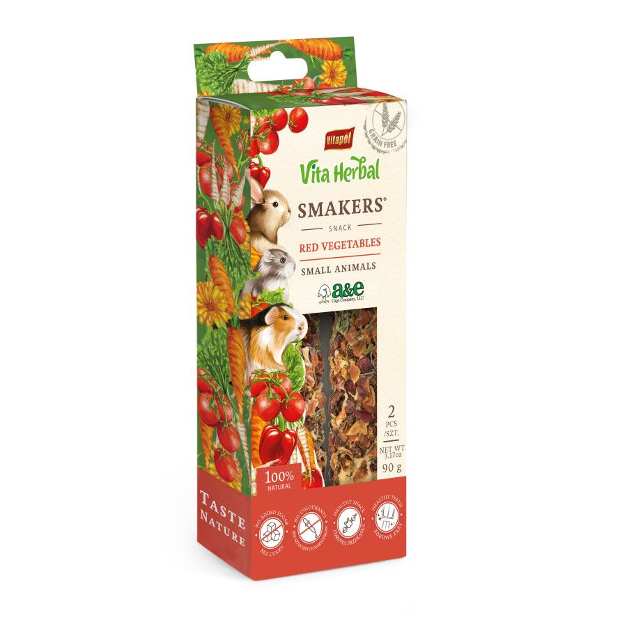 A&amp;E Cages Vitapol Vita Herbal Smakers Red Vegetables Small Animal Treat