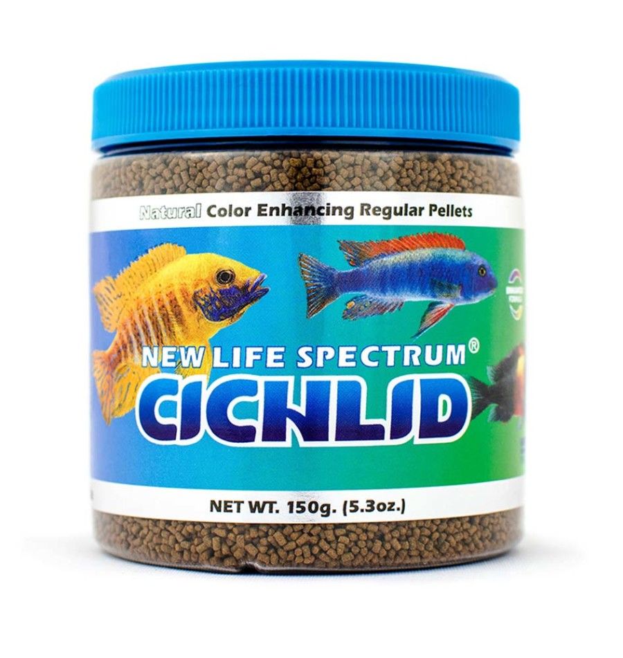New Life Spectrum Cichlid Sinking Pellets Fish Food 5.3 oz, Regular