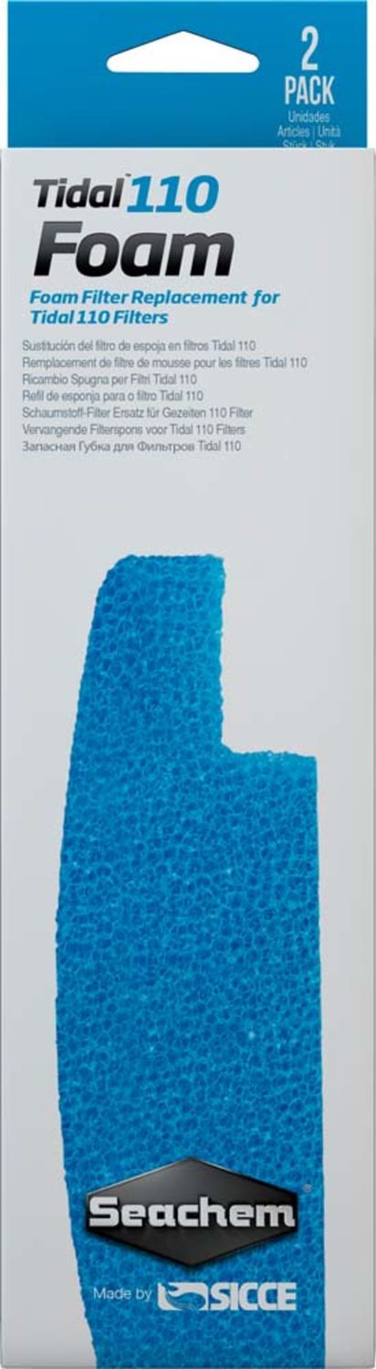 Seachem Laboratories Tidal Foam Sponge For Tidal 110 Filters, Blue, 2 pk