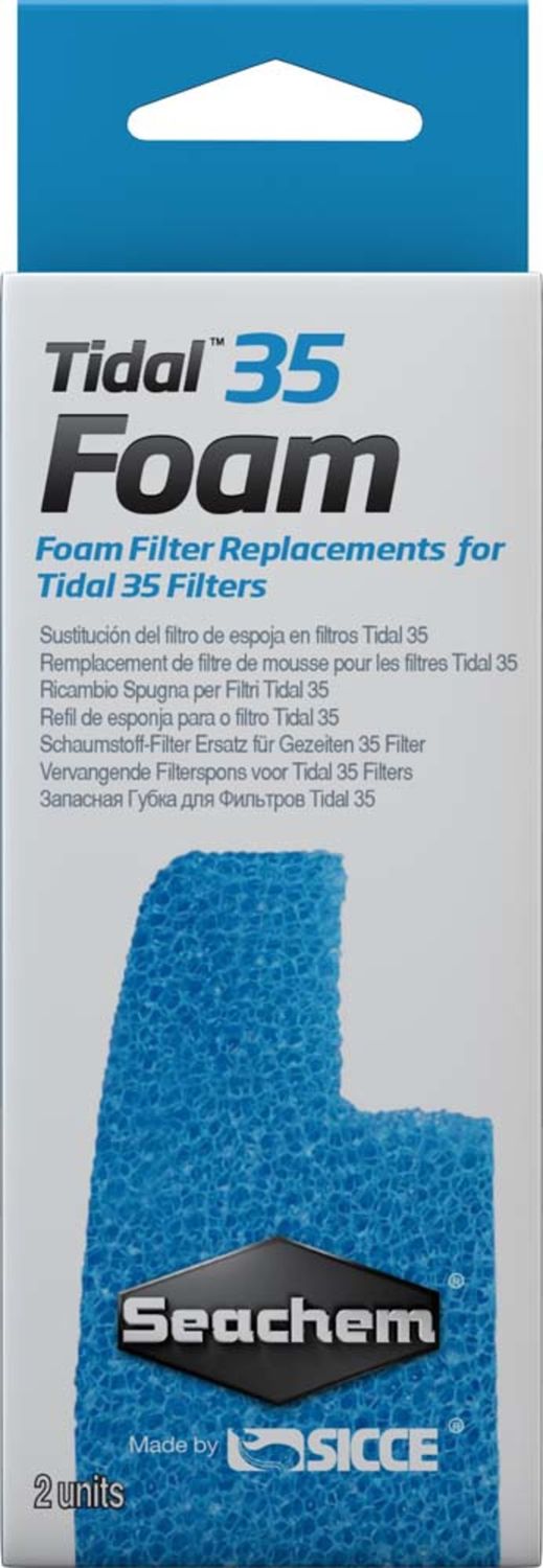 Seachem Laboratories Tidal Foam Sponge For Tidal 35 Filters, Blue, 2 pk