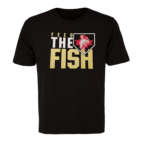 BLACK FEED THE FISH TEE, Size: S