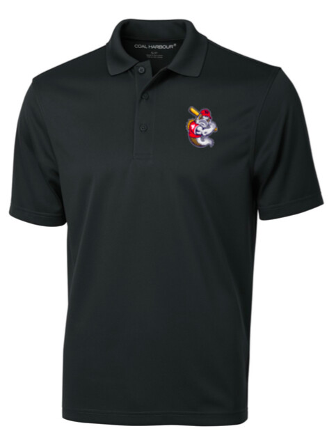 MENS BLK GOLF SHIRT S