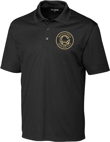 Black white and gold polo shirt top