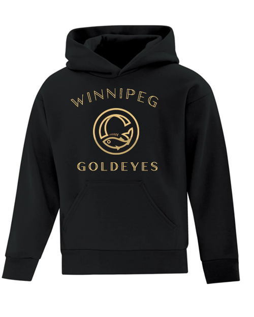 YOUTH BLACK &amp; GOLD HOOD