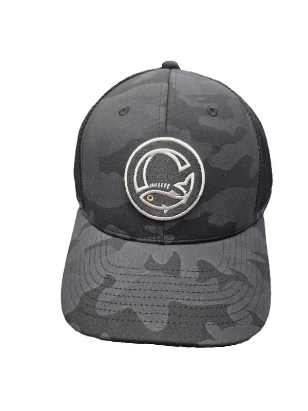 BLACK CAMO TRUCKER CAP