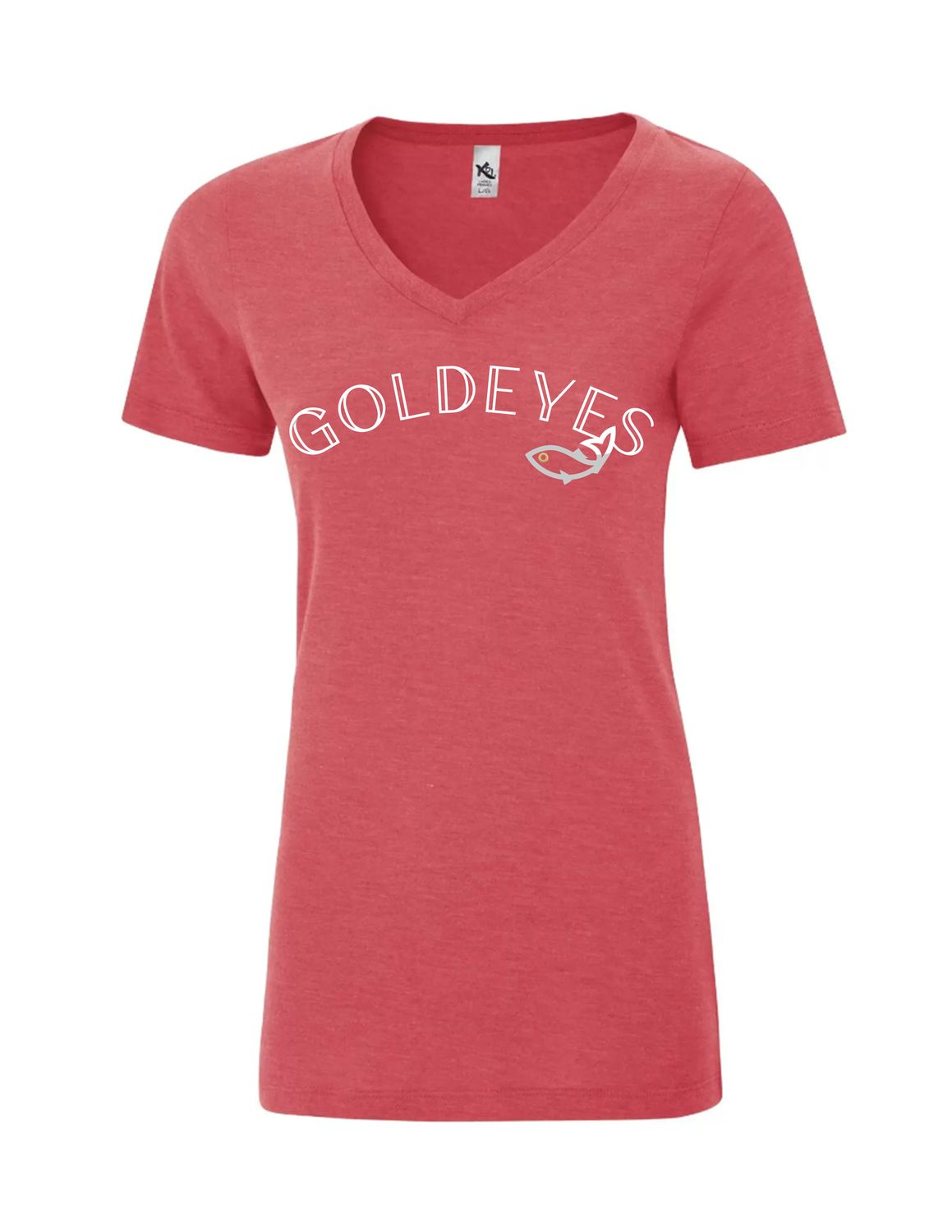 LADIES RED V-NECK