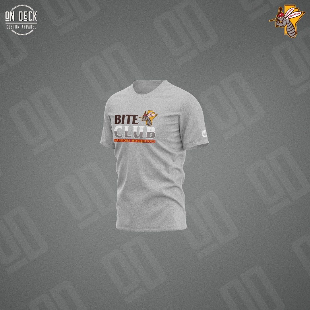 Manitoba Mosquitoes Bite Club Tee Grey