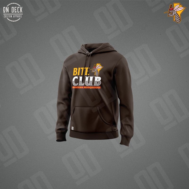 Manitoba Mosquitoes Bite Club Hoodie Brown