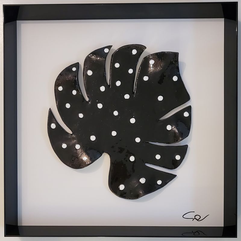FOGLIA A POIS - Black