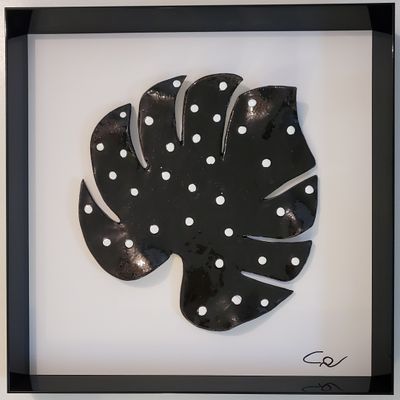 FOGLIA A POIS - Black